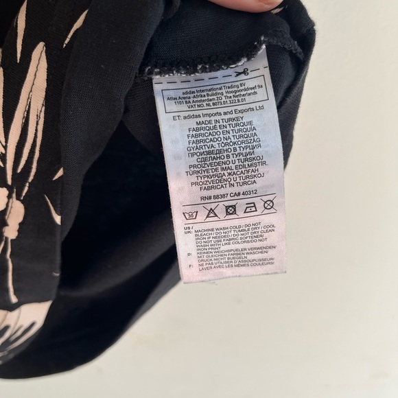FARM RIO x ADIDAS Black T Shirt Size XS - Picture 4 of 5